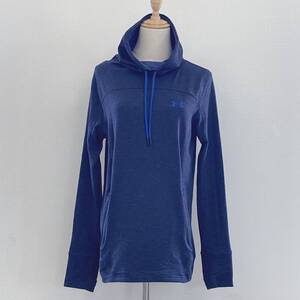 Y1185 UNDER ARMOUR メンズ トップス タートルネック 長袖 厚手 伸縮性 ポケット ネイビー 紺 シンプル スポーティ カジュアル 春秋 