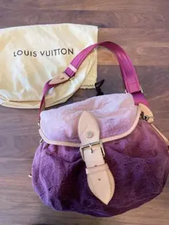 希少　LOUIS VUITTON 　モノグラム　ピンク　デニム　バッグ