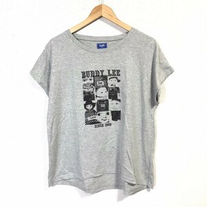 F1016dL タグ付き未使用品 コラボTシャツSM2×Lee サマンサモスモス×リー BUDDYプリントTシャツ グレー サイズM カットソー レディース