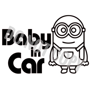 16 送料無料 Baby in Car　白　カッティングシール　ステッカー　キッズインカー　ベビーインカー　赤ちゃん