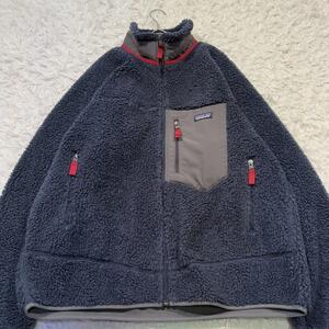 極美品 XL patagonia パタゴニア クラシック レトロX ボアジャケット 23056FA22 NEWA ニュー ネイビー ワックス レッド 2022年モデル