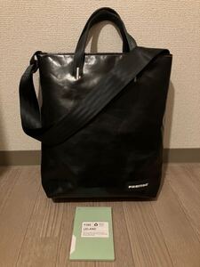 ★美品★FREITAGフライターグF202 LELANDリーランド2WAY TOTE BAGトートバッグ/ショルダーバッグBLACKブラック/黒×REDレッド/赤