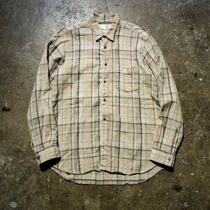 COMME des GARCONS SHIRT 99AW ウール縮絨チェックシャツ 1999AW 90s コムデギャルソンシャツ