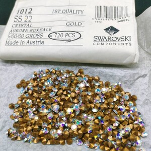 ☆ほぼ未使用 SWAROVSKI スワロフスキー ヴィンテージ ルース 1012 22SS 5gross Aurore Boreale オーロラボレアル 裸石 グルーデコ R-304