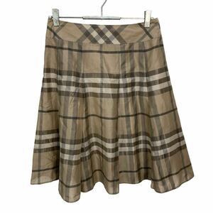 美品　BURBERRY バーバリー　レディース　ベージュ　チェック柄　スカート　フレア