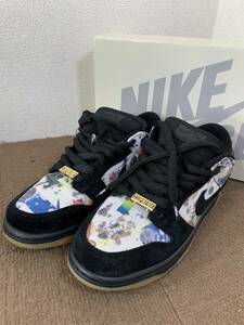 【中古品】NIKE×Supreme SB DUNK LOW FD8778-001 27㎝ ブラック/ブラックマルチカラー