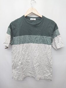 ◇ ⊂ green label relaxing シンプル 半袖 Tシャツ カットソー サイズS グリーン系 レディース メンズ P