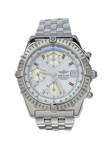 BREITLING◆自動巻腕時計/クロノマット/アナログ/ステンレス/WHT/SLV/20240625日差+5