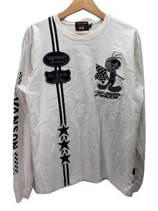 VANSON◆長袖Tシャツ/L/コットン/WHT//