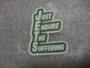 NFL ニューヨーク ジェッツ JUST ENDURE THE SUFFERING ステッカー 防水シール 