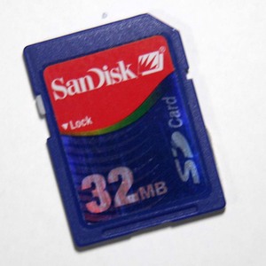 San Disk 32MB 32メガバイト　ＳＤカード　フォーマット済