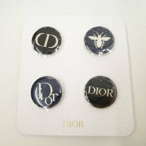 【未使用】Christian Dior クリスチャンディオール ピンバッジ 青×黒 4種 ノベルティ 他一式