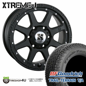 4本セット XTREME-J 18x8.0J 6/139.7 +25 FBK BFGoodrich TRAIL-TERRAIN T/A 285/60R18 ブラックレター FJクルーザー