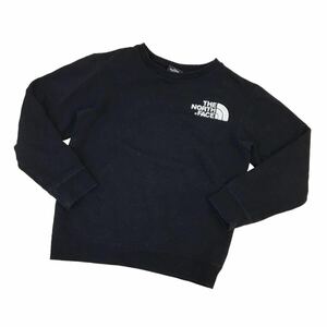 ND178 THE NORTH FACE ノースフェイス スウェット トレーナー トップス プルオーバー クルーネック 綿75%他 ブラック系 キッズ 子供服 140