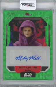 【MOLLY MILLER as AGIRA】2023 TOPPS Finest Star Wars Autographs Green Wave Refractors[45/99] / アジラ役