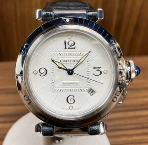 【タイミング調整仕上げ済】 Cartier カルティエ パシャ 38mm 2378 W3103155 自動巻き メンズ 腕時計 裏スケ ギョーシェ