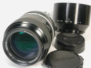 K久 4 ）　ニコン　New NIKKOR 105mm F2.5　Fマウント　非Ai　　　(( NIKON ニュー ニッコール