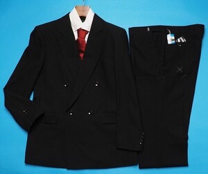 新品展示品 大手スーツ専門店展開 春夏 ウール ブラックフォーマルスーツ/礼服AB4黒(A) 7950-①