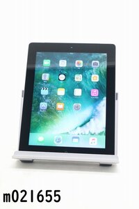 白ロム SoftBank SIMロックあり Apple iPad4 Wi-Fi+Cellular 32GB iOS10.3.4 ブラック MD523J/A 初期化済 【m021655】