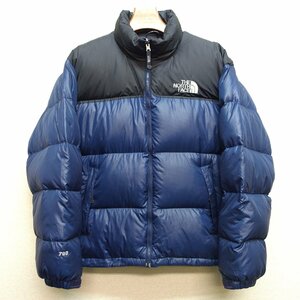 THE NORTH FACE ノースフェイス ヌプシ ダウンジャケット 700FP メンズ Lサイズ 正規品 ネイビー ブルー D7277