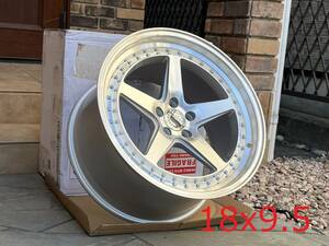 新品！Aodhan DS05 18x9.5+35 5穴 PCD100 Silver w/Machined Face Concave USDM Hellaflush