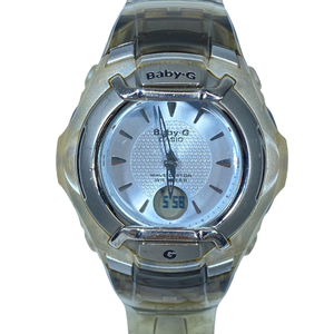 【稼働品】CASIO カシオ Baby-G ベビージー BGT-3010 腕時計 アナデジ 時計 クォーツ ラバー 電池式 ホワイト レディース