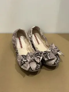 Prada パイソン ballerina flat shoes