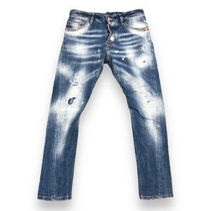 【ITANRUS52Z00】DSQUARED2 DENIM ディースクエアード ダメージ加工 スキニーデニム サイズ16Y ブルー