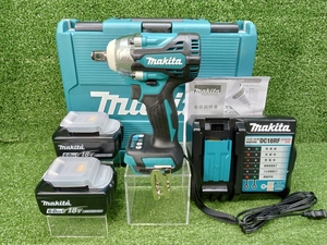 未使用品 makita マキタ 18V 充電式インパクトレンチ 6.0Ahバッテリー2個 ＋ 充電器 TW300DRGX