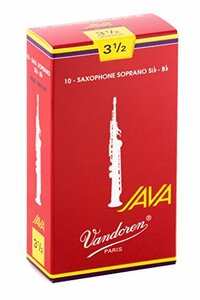 バンドーレン ソプラノサクソフォンリード ジャバ・ファイルド・レッドカット(JAVA FILED RED CUT) 硬さ:3-1/2 (10枚入