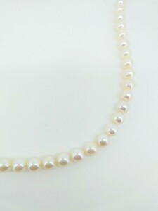 MIKIMOTO　ミキモト　ロング　パール　ネックレス　　　Mチャーム　　k14WG