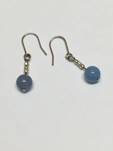 ハンドメイド★半貴石のシンプルピアス 1(231)