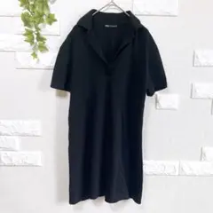 【ZARA】 タイトワンピース ひざ丈ワンピース シャツ