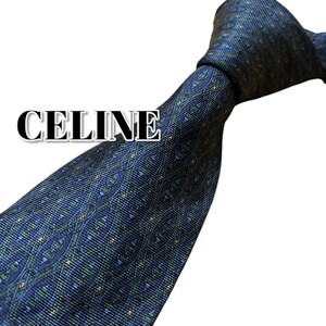 ★CELINE★　セリーヌ　ネイビー系　総柄　スペイン製