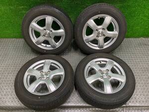 165/70R14 ブリジストン ECOPIA 2019年製 ラジアルタイヤ 夏 4本 アルミセット GRASS HN 14×5J PCD100 42 4穴