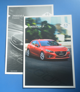 マツダ　3　MAZDA　3　ドイツ版カタログ　2015年9月　ドイツ語版カタログ　送料無料　プライスリスト付【M22A-06】