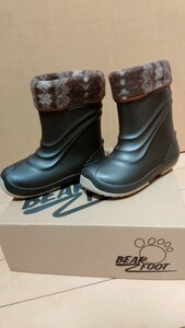 キッズ　スノーブーツ　21 〜 22cm　雪遊び　ブーツ　スノー　長靴　子供　男の子　女の子　茶色　防寒　21 21.5 22　ジュニア