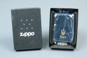 ZIPPO ジッポ Peace ピース ブルーチタン オイルライター BRADFORD.PA MADE IN U.S.A 喫煙器具 喫煙グッズ 箱付 未使用 6028kbcz