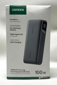 UGREEN 100W モバイルバッテリー PD・PPS 2.0対応 20000mAh 大容量 3ポート