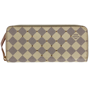 ルイ・ヴィトン Louis Vuitton ポルトフォイユ クレマンス ラウンドファスナー ダミエアズール ローズバレリーヌ(ピンク) N60252 【中古】