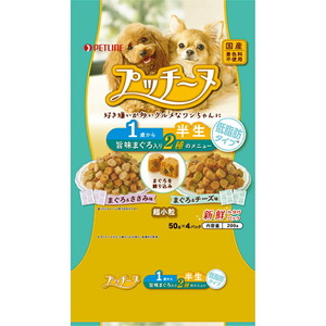 （まとめ買い）いぬのしあわせ プッチーヌ 1歳～6歳までの成犬用低脂肪タイプまぐろ入り(セミモイストタイプ) 200g 〔×6〕