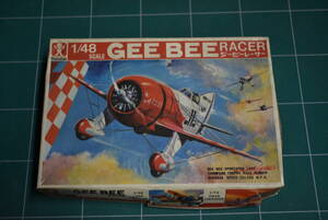 Qn765【絶版 1973年製】1:48 Vintage bandai GEE BEE RACER 旧バンダイ ジービーレーサー ヴィンテージ模型 昭和48年製 60サイズ