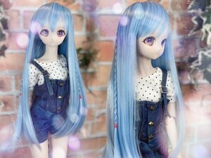 ●ドールウィッグ*プリンセス・フレンチ・ツイン*スノーブルー*9～9.5インチ（MDD DD SD SmartDollなど）●doll wig*dollwig●