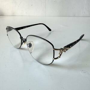 【B】YVES SAINT LAURENT イヴサンローランンローラン YSL 眼鏡 メガネ 高級 30-4724 金彩 54□15 135 レディース vintage