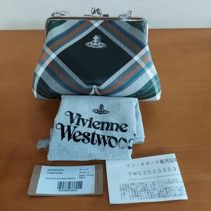 未使用 ヴィヴィアンウエストウッド Vivienne Westwood バッグ がま口 52020003 オーブ チェック チェーンショルダー ショルダーバッグ 2
