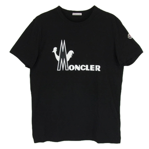 MONCLER モンクレール 19SS E20918048650 MAGLIA T-SHIRT マリア フロントロゴプリント ワッペン付き 半袖 クルーネック Tシャツ【中古】