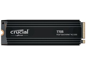 crucial T705 CT2000T705SSD5 NVMe Gen5 M.2 2280 2TB SSD 使用時間少 ヒートシンクあり バルク 1