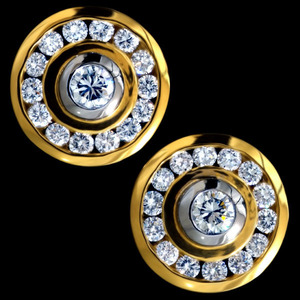 78862-26【EL CANDOR】絶品Diamond 18K Earrings SPAIN New 6.6g