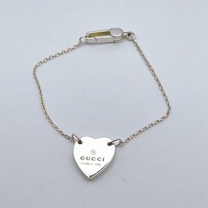 GUCCI グッチ　レディース　ブレスレット　ハート　シルバー