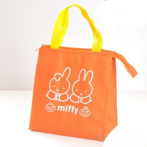 miffy ミッフィー　スクエア　保冷 ランチバッグ　（オレンジ）　お弁当入れ　保冷バッグ　内側アルミ仕様　トート　ディック・ブルーナ